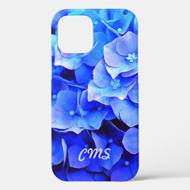 Funda De Case-Mate Para iPhone Hydrangea Blues personalizado (Reverso )