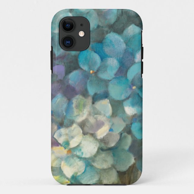 Funda De Case-Mate Para iPhone Hydrangea de la turquesa (Reverso)