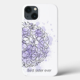 Funda Para iPhone 13 Hydrangea Elegant Personalized Moderno Bue