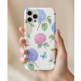 Funda Para iPhone 11 Pro Hydrangea Floral Acuarela 