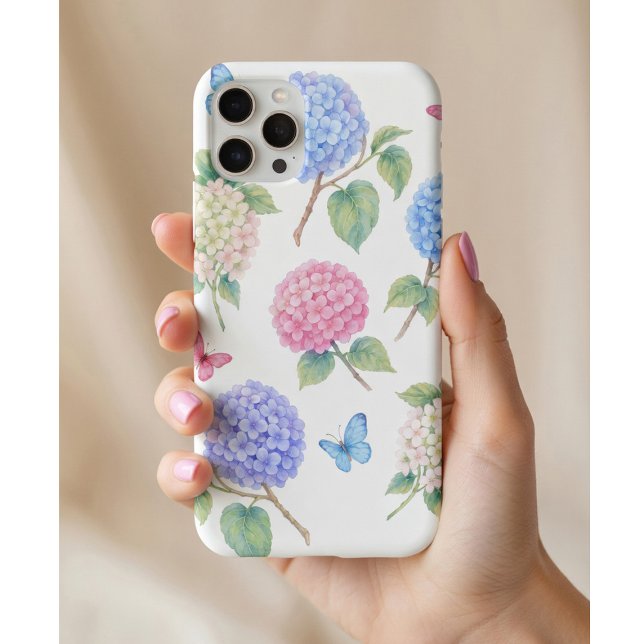 Funda De Case-Mate Para iPhone Hydrangea Floral Acuarela  (Subido por el creador)