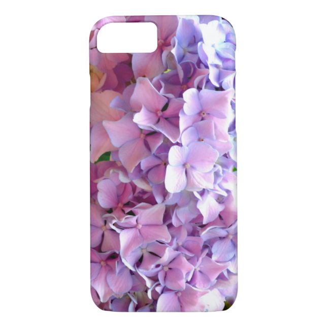 Funda De Case-Mate Para iPhone Hydrangea garden, rosa, azul, violeta floral (Reverso)