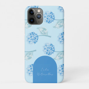 Funda Para iPhone 11 Pro Hydrangea Pintada Grandmillennial Personalizable