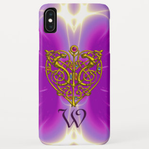 Funda Para iPhone XS Max HYPER VALENTINE MONOGRAM Combustible rosa Púrpura