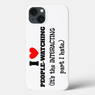 Funda Para iPhone 13 I (corazón) Gente mirando, interactuando parte que