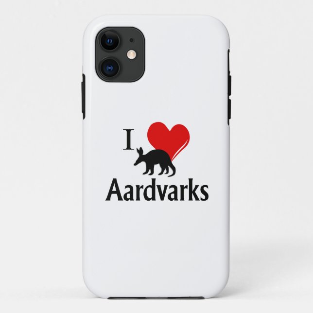 Funda De Case-Mate Para iPhone I Heart Aardvarks (Reverso)