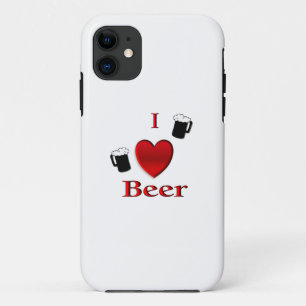 Funda Para iPhone 11 I Heart Beer Design