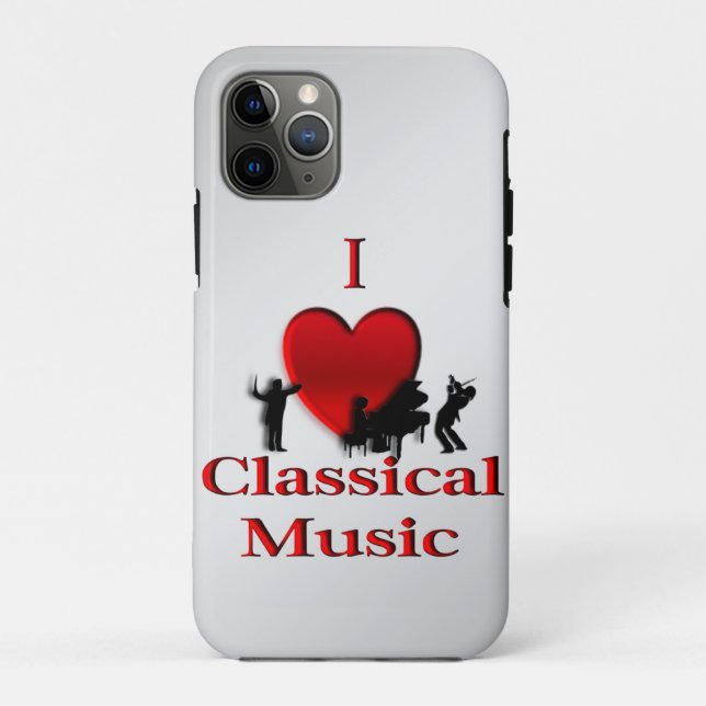 Funda De Case-Mate Para iPhone I Heart Classical Music (Reverso)