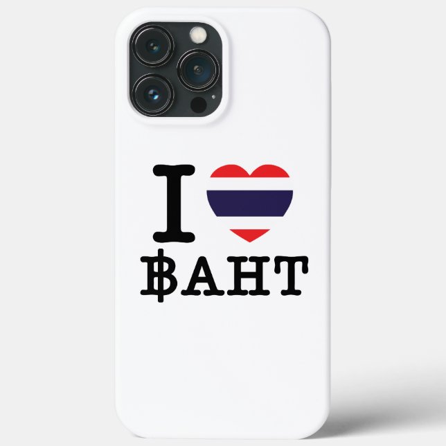 Funda De Case-Mate Para iPhone I Heart (Love) Baht (Reverso )