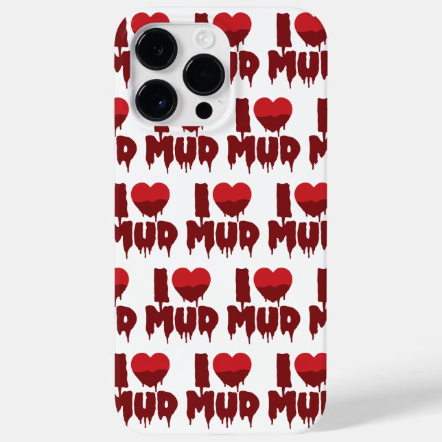 Funda De Case-Mate Para iPhone I Heart (Love) Mud (Reverso)