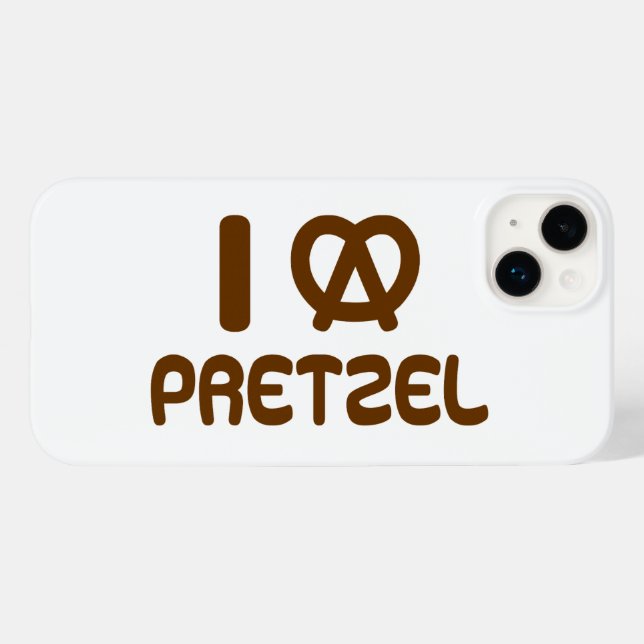 Funda De Case-Mate Para iPhone I Heart Pretzel (Reverso  (Hotizontal))