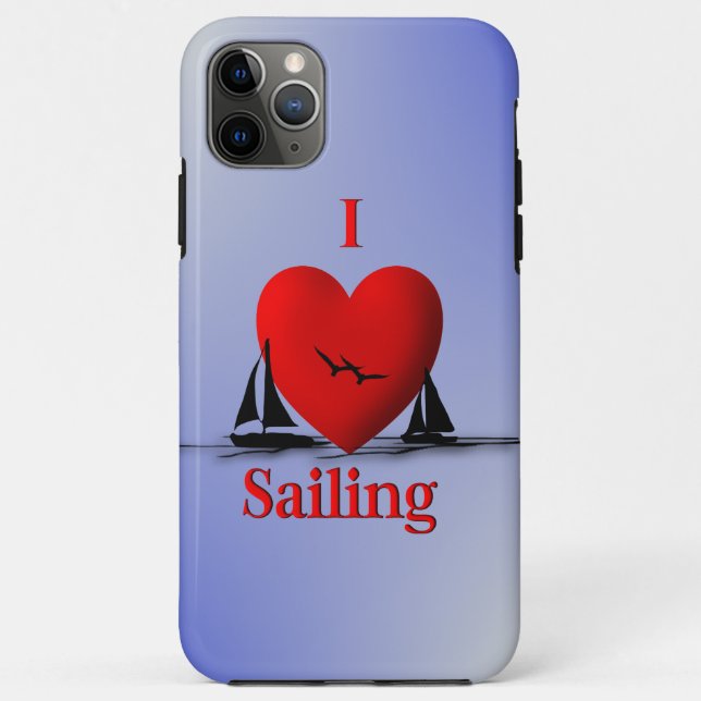 Funda De Case-Mate Para iPhone I Heart Sailing (Reverso)
