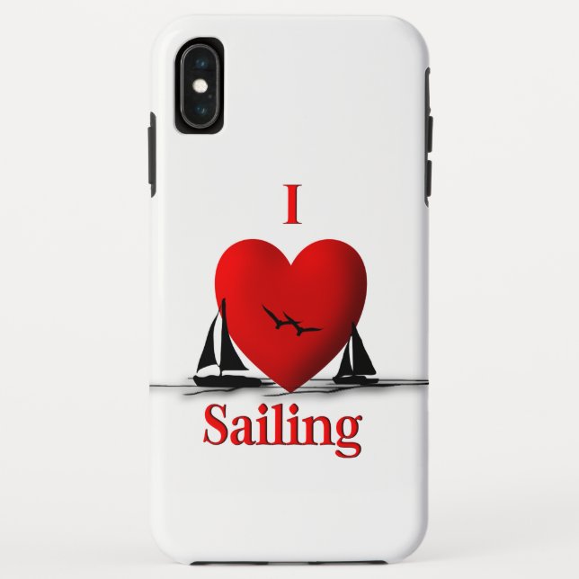 Funda De Case-Mate Para iPhone I Heart Sailing (Reverso)