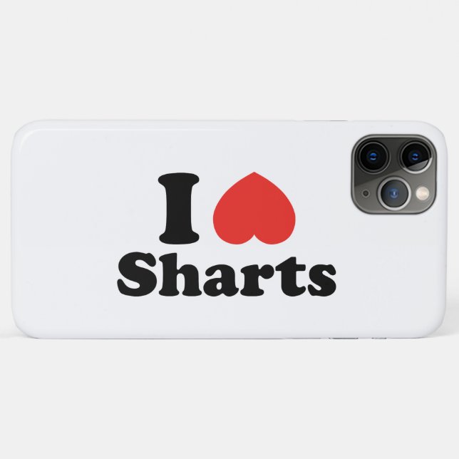 Funda De Case-Mate Para iPhone I Heart Sharts (Reverso (horizontal))