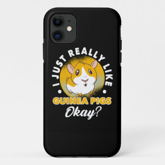 Funda Para iPhone 11 I Just Really Like Guinea Pigs Cavy Roddent