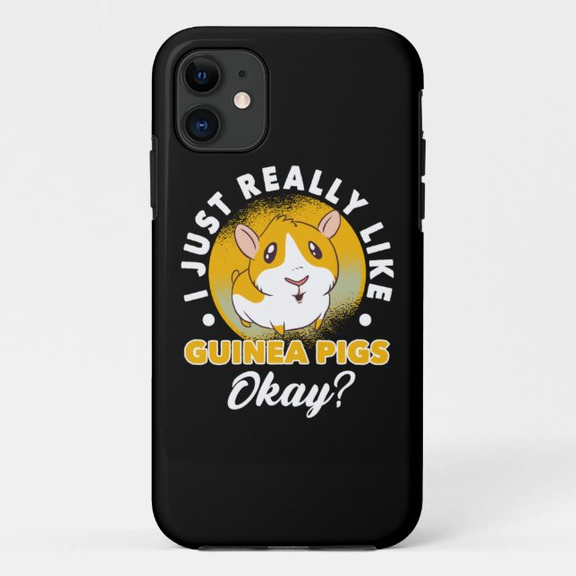 Funda De Case-Mate Para iPhone I Just Really Like Guinea Pigs Cavy Roddent (Reverso)