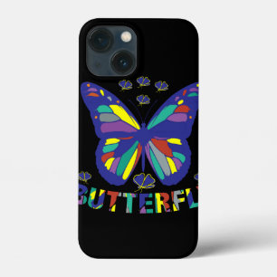 Funda Para iPhone 13 Mini i-love-butterfly-typography-comillas-vintage