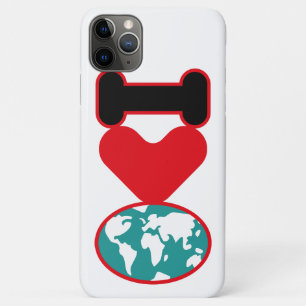 FUNDA PARA iPhone 11 PRO MAX I LOVE THE WORLD BY MASANSER PIXELAT