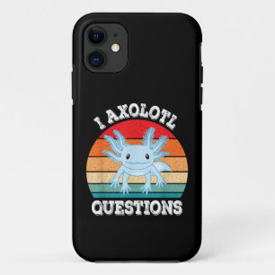 Funda Para iPhone 11 I Preguntas Axolotl Cute Retro Funny Axolotl