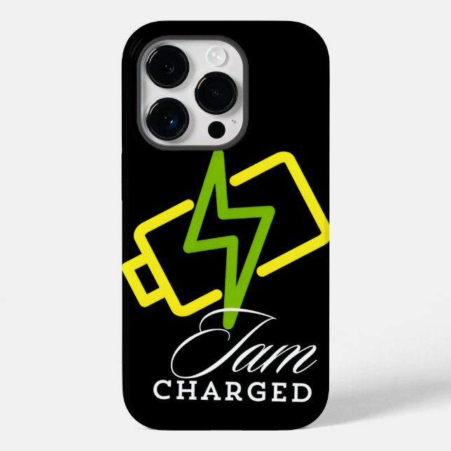 Funda De Case-Mate Para iPhone Iam Charged - Vibes Eléctricas Positivas (Reverso )