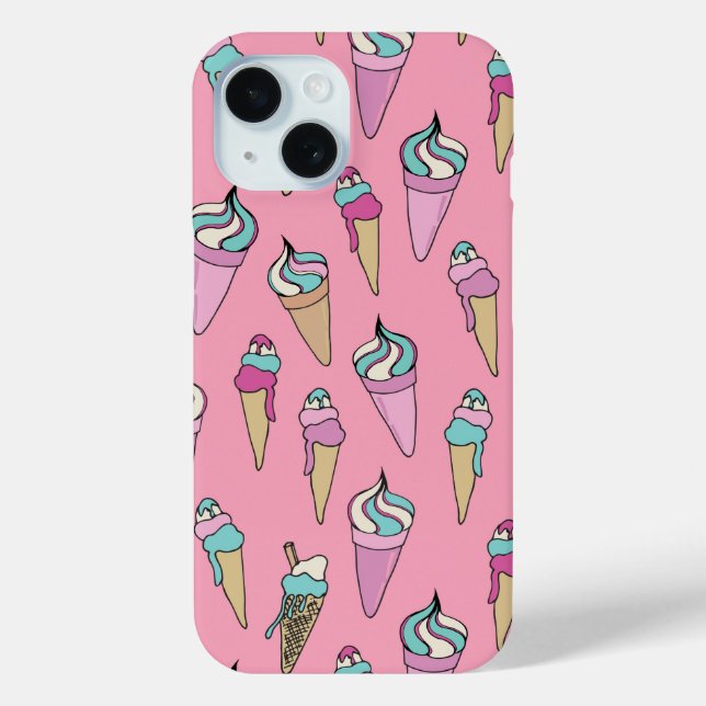 Funda De Case-Mate Para iPhone Ice Cream Cone (Reverso )