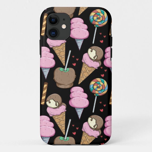 Funda De Case-Mate Para iPhone Ice cream pattern | Lollies pattern | lollipop 24 (Reverso)