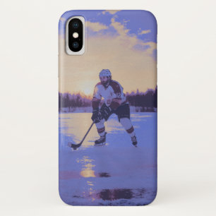 Funda Para iPhone X Ice Hocky Player al amanecer
