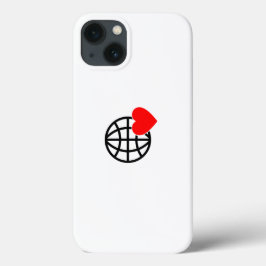 Funda Para iPhone 13 Icono de Globo de Amor Mundial | Diseño de Verano 