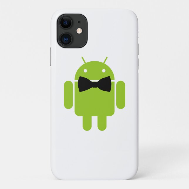 Funda De Case-Mate Para iPhone Icono de Robot Android de Estilo Formal (Reverso)