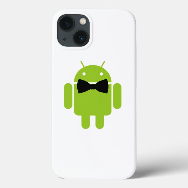 Funda De Case-Mate Para iPhone Icono de robot Android de estilo formal (Back)