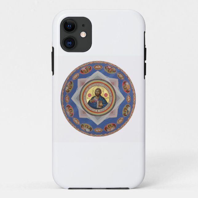 Funda De Case-Mate Para iPhone icono ortodoxo dios iglesia santo santo (Reverso)