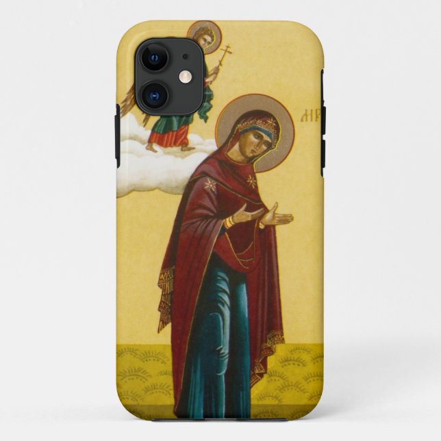 Funda De Case-Mate Para iPhone Icono ruso de la Virgen María (Reverso)