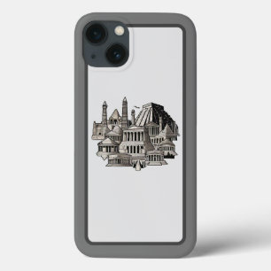 Funda Para iPhone 13 Iconos blancos y negros de la historia