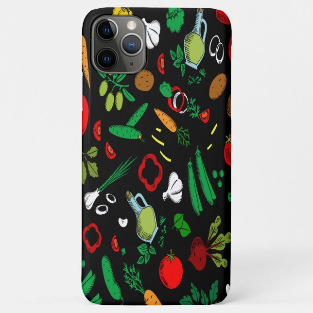 Funda De Case-Mate Para iPhone Iconos vegetales coloridos (Reverso)