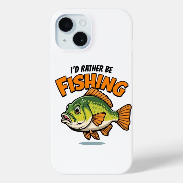 Funda De Case-Mate Para iPhone I'd Rather Be Fishing   (Reverso )