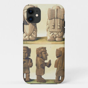 Funda Para iPhone 11 Idols aztecos, México (litografía de color)