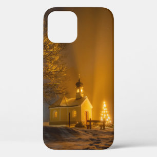 FUNDA PARA iPhone 12 IGLESIA BLANCA Y ÁRBOL MARRÓN