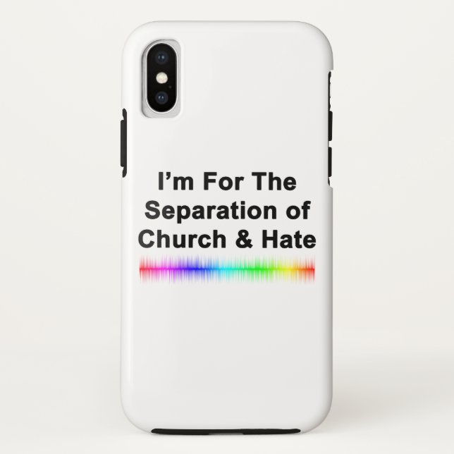 Funda De Case-Mate Para iPhone Iglesia y Odio (Reverso)