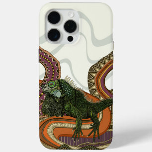Funda Para iPhone 15 Pro Max iguana verde