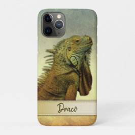 Funda Para iPhone 11 Pro Iguana verde personalizada