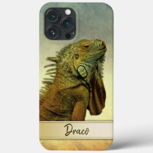 Funda Para iPhone 13 Pro Max Iguana verde personalizada