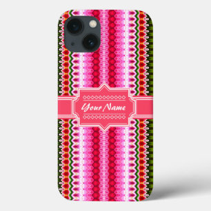 title_seo2 Ikat Chevron, una tribu rosa y verde, personalizad
