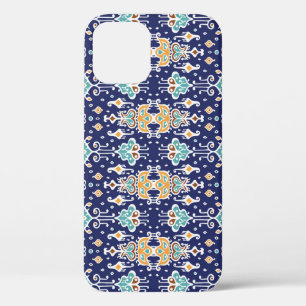 Funda Para iPhone 12 Ikat Geometric: Ornamento Folklore Oriental.