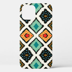 Funda Para iPhone 12 Ikat geométrico, textura tribal folclórica.