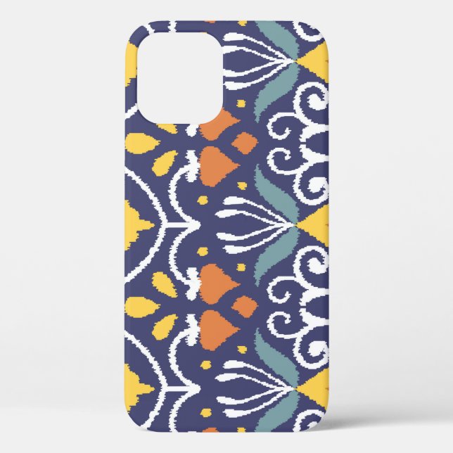 Funda De Case-Mate Para iPhone Ikat Hecho a Mano: Tela Étnica Boho (Reverso )