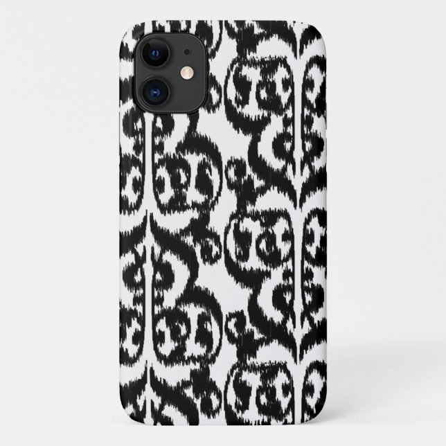 Funda De Case-Mate Para iPhone Ikat Moorish Damask - blanco y negro (Reverso)