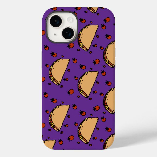 Funda De Case-Mate Para iPhone Illustration of tacos  (Reverso )