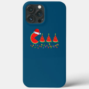 Funda Para iPhone 13 Pro Max Iluminando Santa Sandía Árbol de Navidad Navidad E