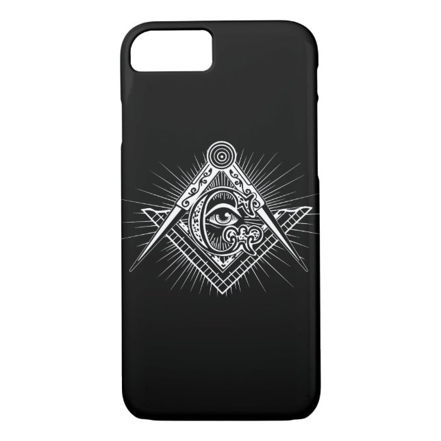 Funda De Case-Mate Para iPhone Iluminati Símbolo de masón ocular (Reverso)