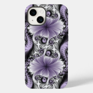 Funda Para iPhone 14 De Case-Mate Ilusión de Lila Arte Floral Abstracto Fantasía Fra